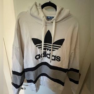 Waffleknot Adidas hoodie size XL navy blue gray and white